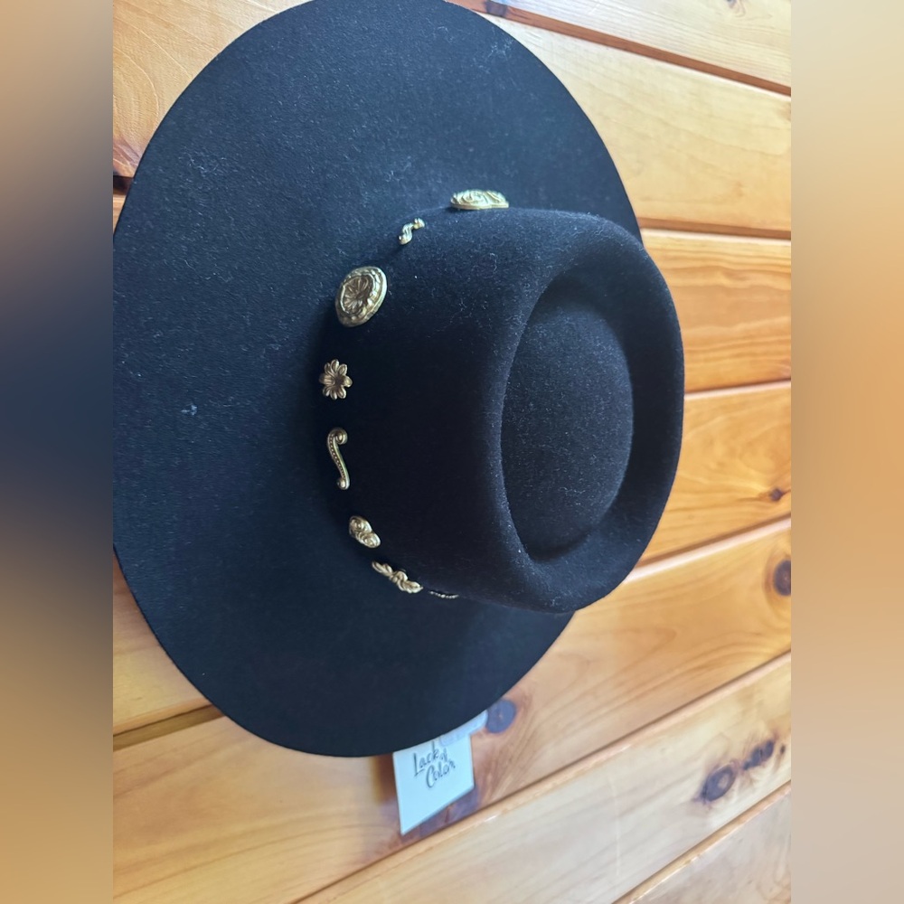 Lack of Color Celestial1 Boater Hat - Black - Picture 4 of 4